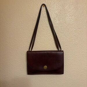 Madewell Dark Burgundy Leather Shoulder Bag
